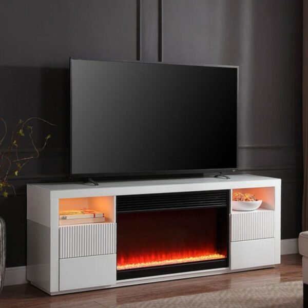 TV stand with fireplace