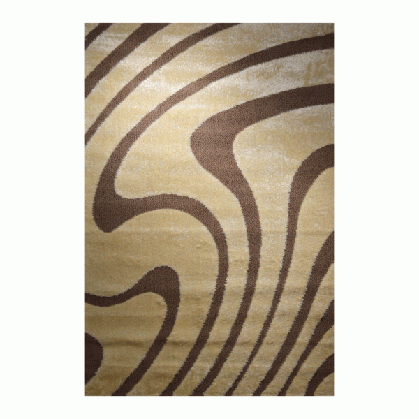 3D SHAGGY Rug Winding Brown Beige