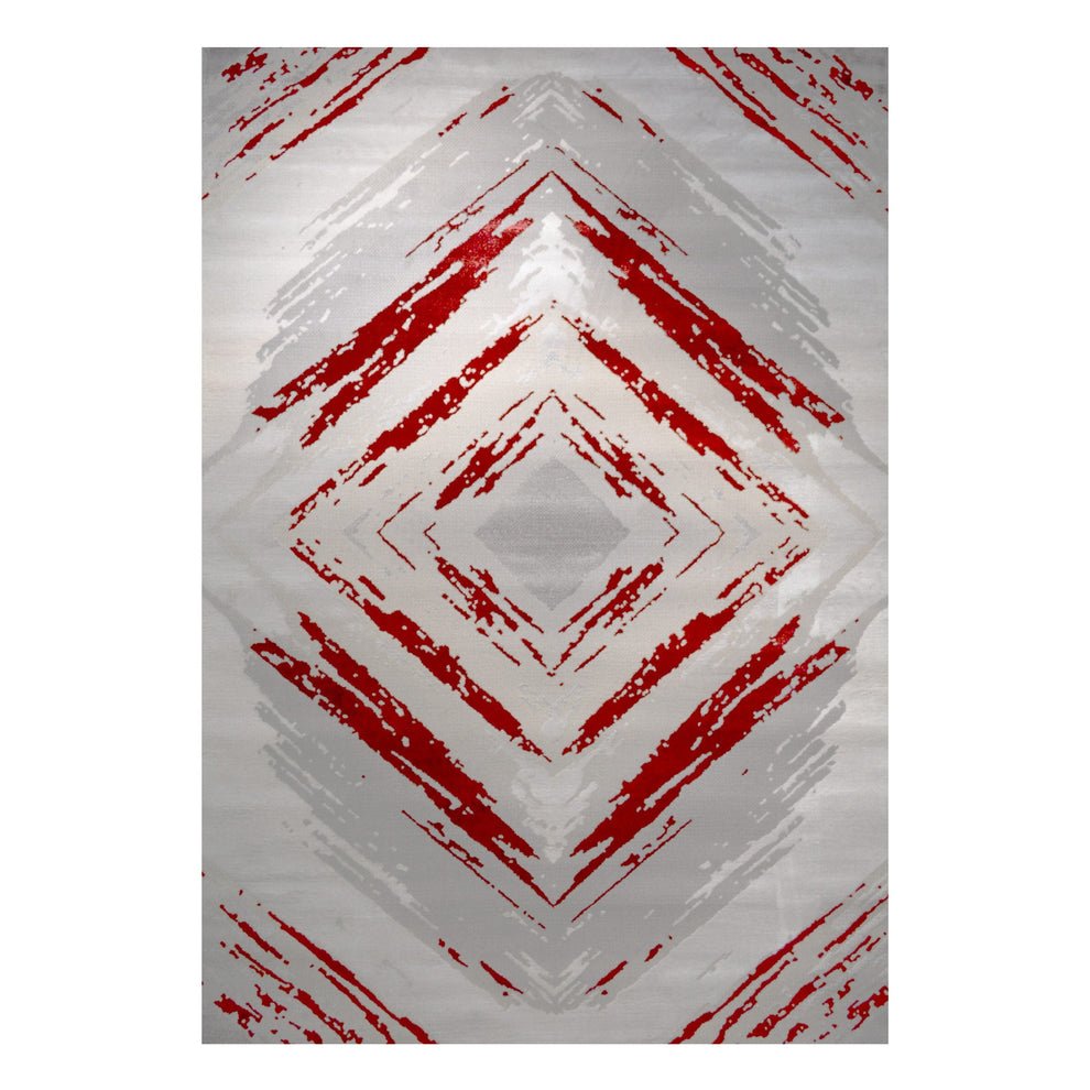 RED ANTIK Collection Grey and Red Rug