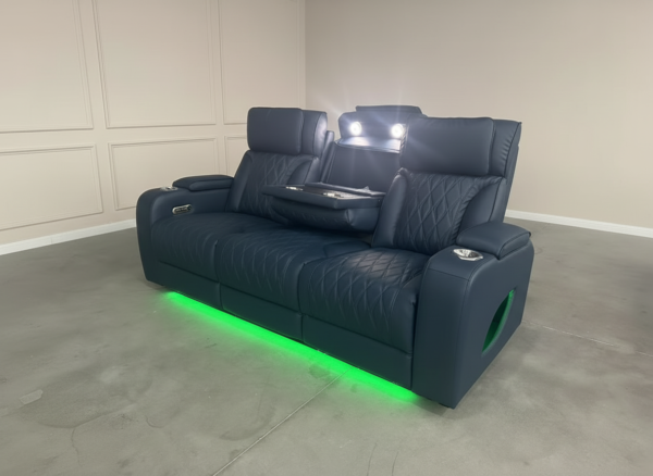 Isabella Blue sofa Power Recliner