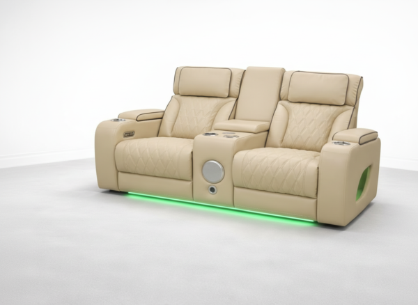 Isabella Cream Loveseat Power Recliner