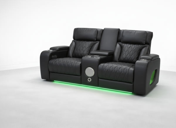 Isabella Black Loveseat Power Recliner