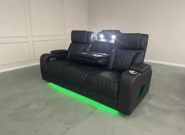 Isabella Black sofa Power Recliner