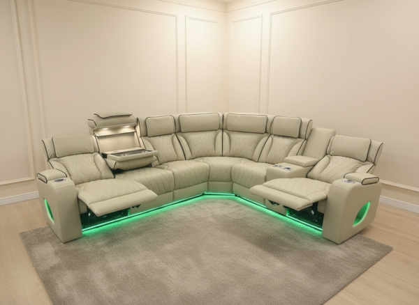 Mary Cream Power Reclining Sectional