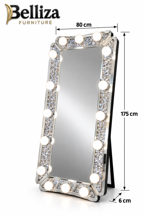 Belliza GD023 Crystal LED Full-Length Floor Mirror — wholesale furniture for dealers